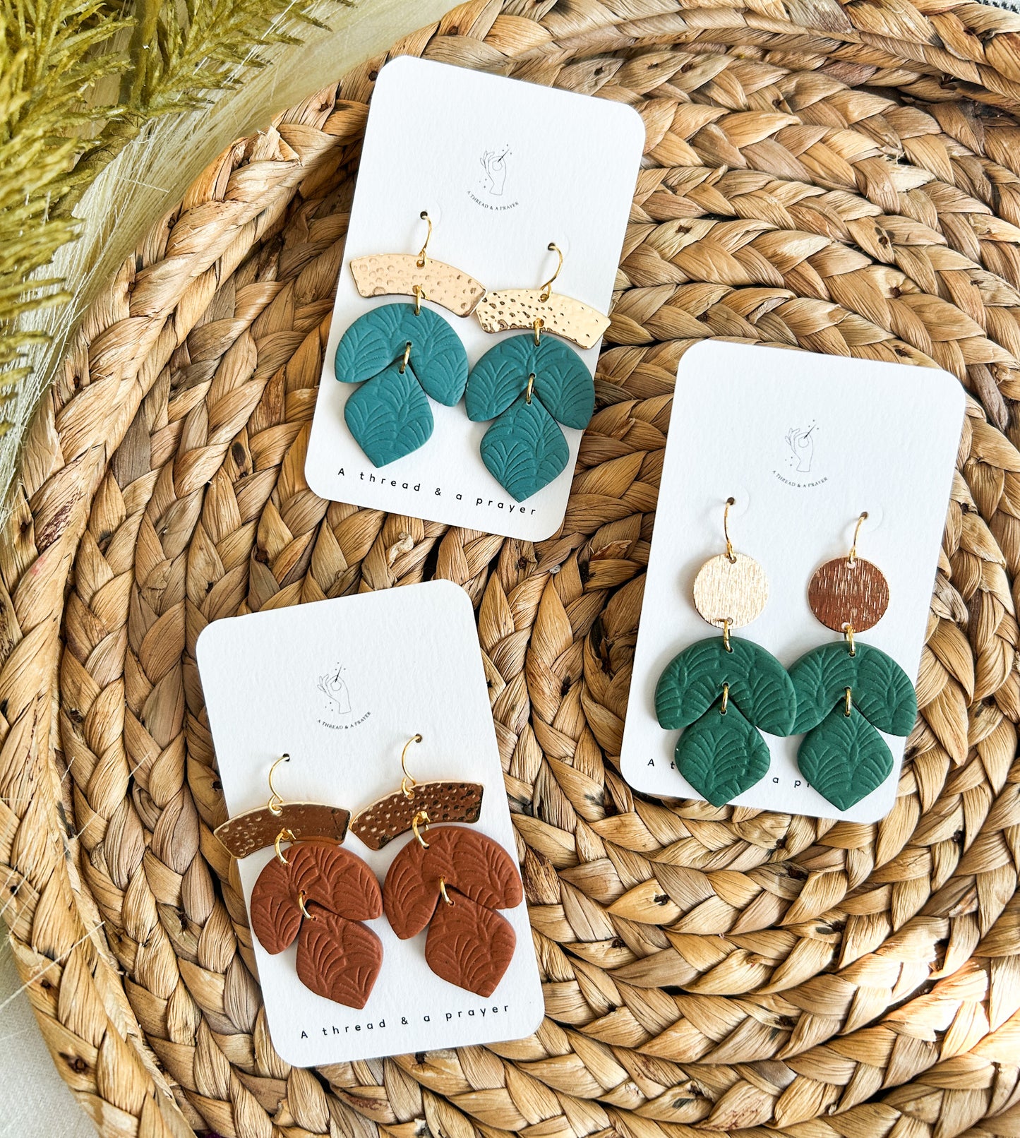 Warm Autumn Clay Earrings | Fall Fashion | Earthy | Bright Colors | Statement Earrings | Lightweight