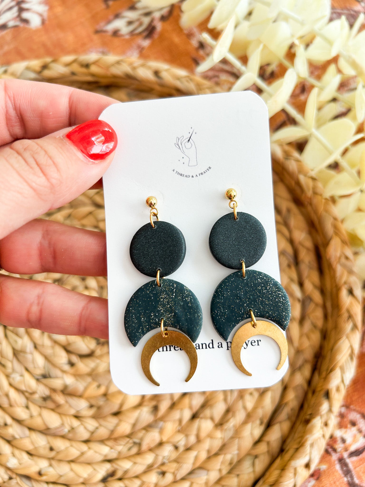 Polymer Clay Black Owned Businesses Earrings Line Art Earrings