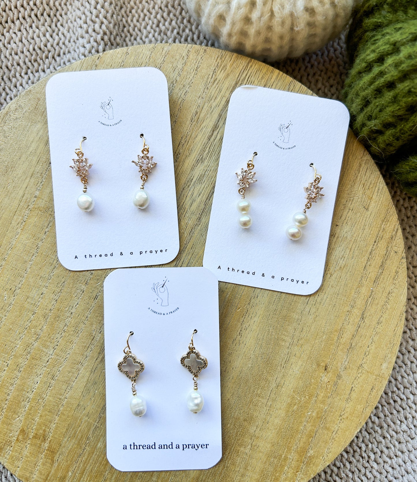 Elegant and Dainty Pearl Earrings | Mixed Media Dangles | Cute Jewelry | Handmade Earrings | Fall Styles | Dainty Pearls