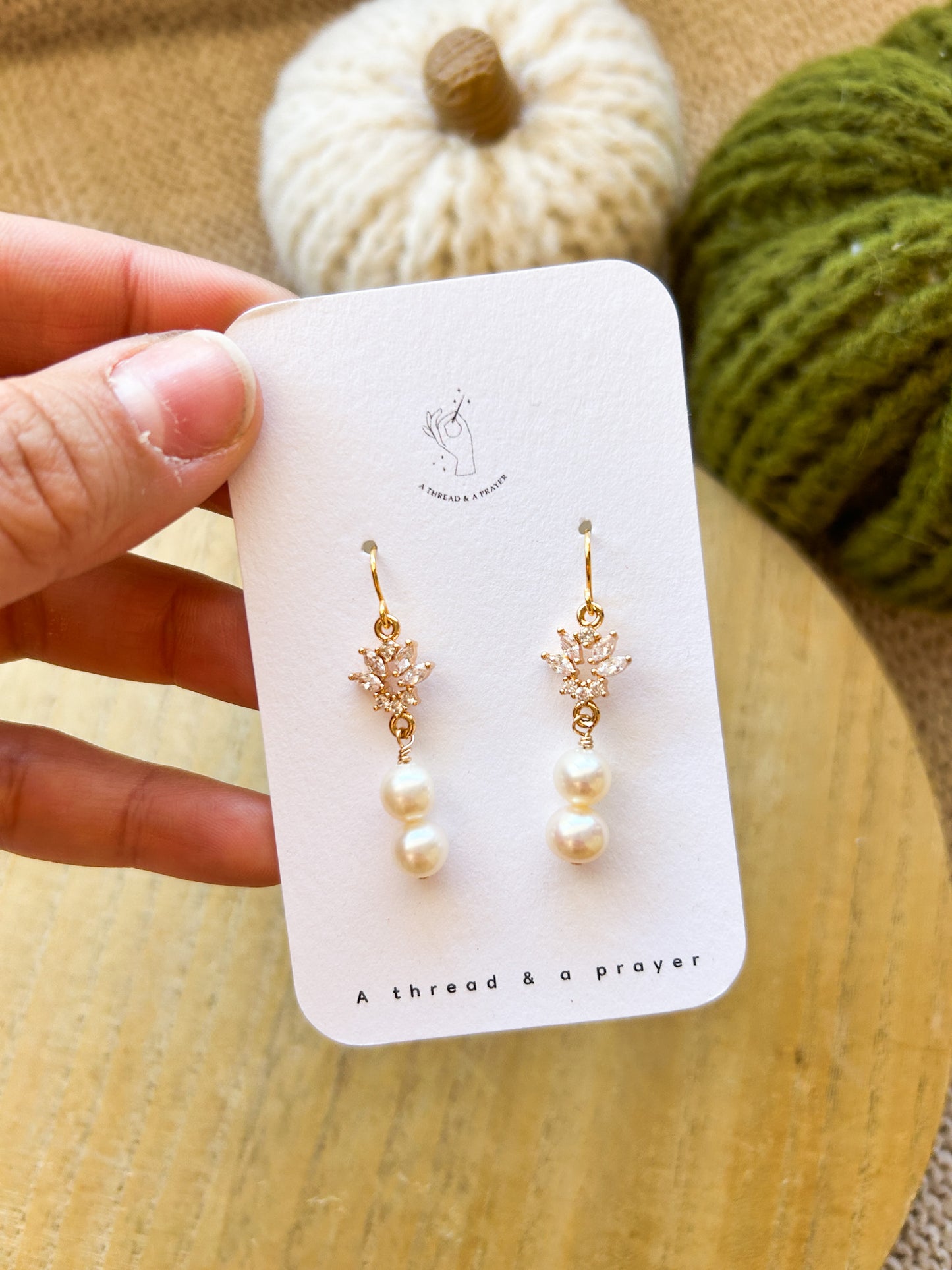 Elegant and Dainty Pearl Earrings | Mixed Media Dangles | Cute Jewelry | Handmade Earrings | Fall Styles | Dainty Pearls