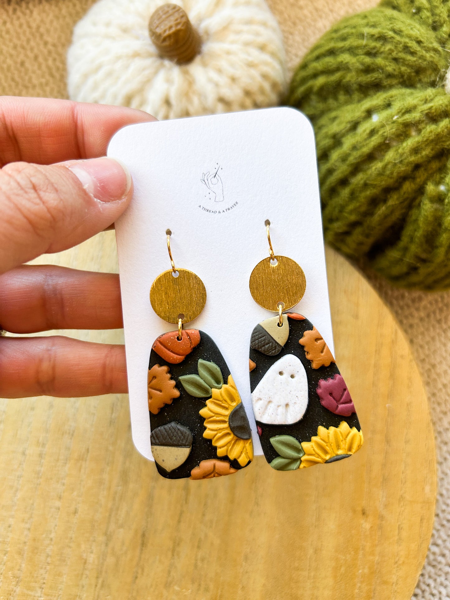 Spooky Season Halloween Dangles | Abstract Earrings | Autumn Jewelry | Handmade Earrings | Fall Styles