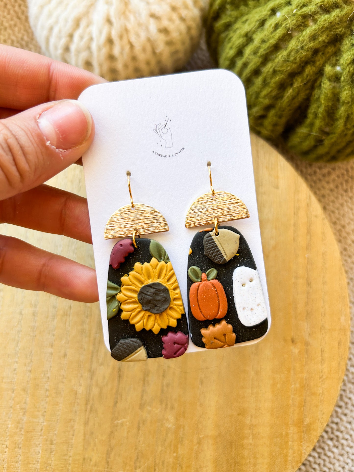 Spooky Season Halloween Dangles | Abstract Earrings | Autumn Jewelry | Handmade Earrings | Fall Styles