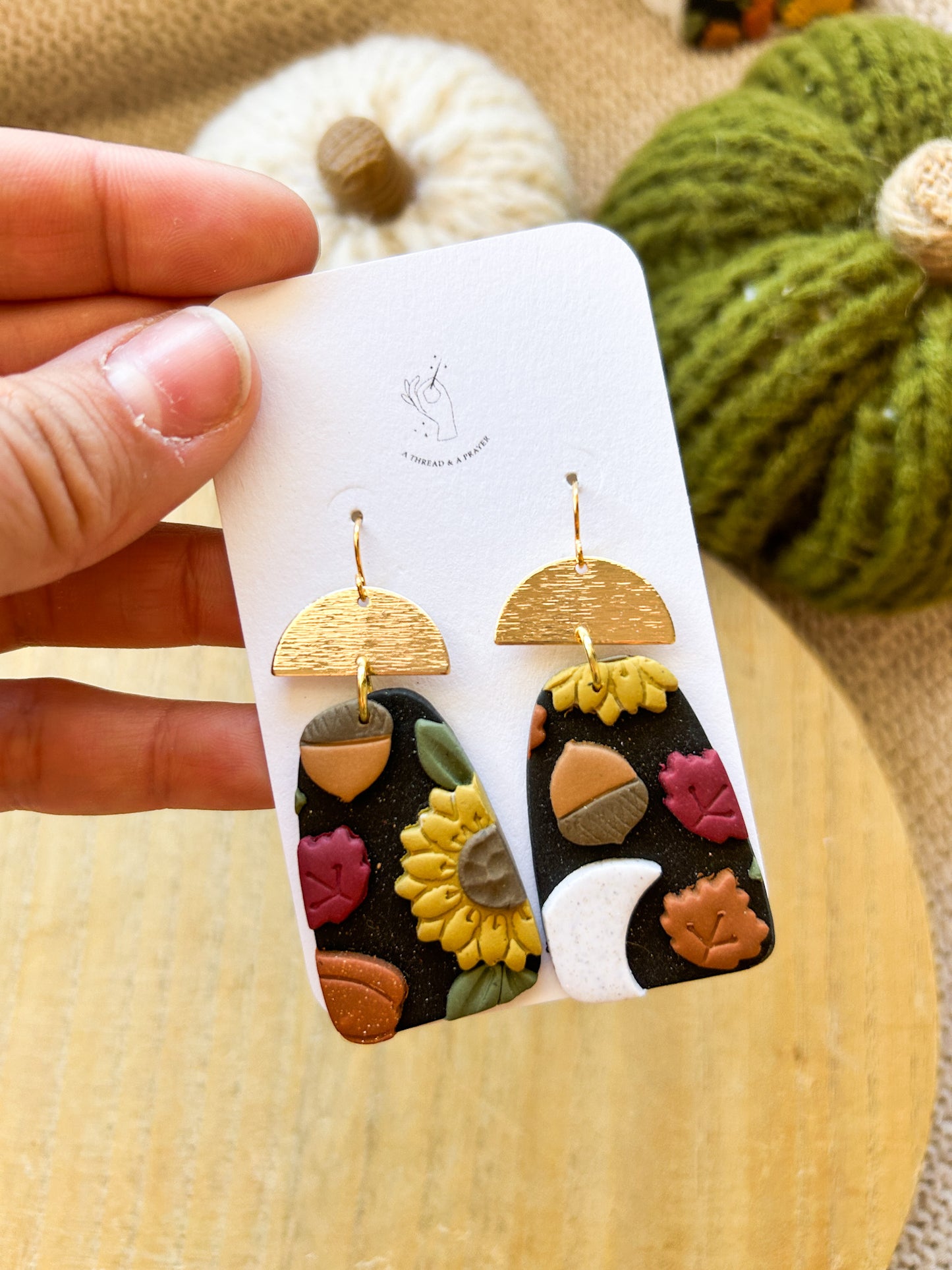 Spooky Season Halloween Dangles | Abstract Earrings | Autumn Jewelry | Handmade Earrings | Fall Styles