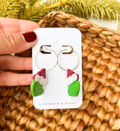 Don't be a GRINCH Earrings | Winter Styles | Christmas | Stocking Stuffer Ideas | Dangle Earrings | Lightweight