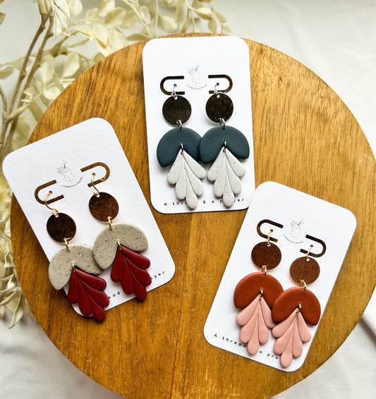 Abstract Cuties Clay Earrings | Winter | Fall Clay Earrings | Dainty | Lightweight