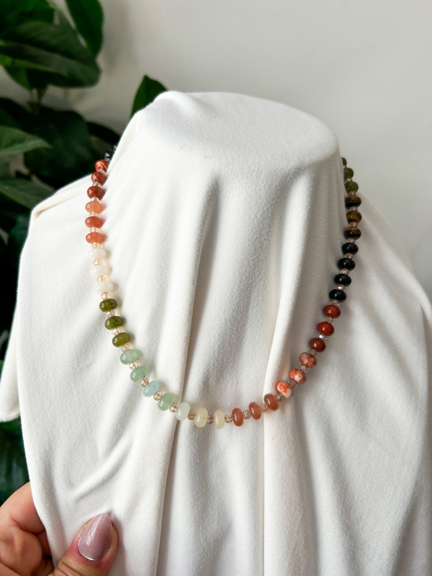 Flirty and Fun Chunky Necklaces | Rondelle Beads | Neutral Style |  Stacking Jewelry | Layering Necklace | Winter Jewelry