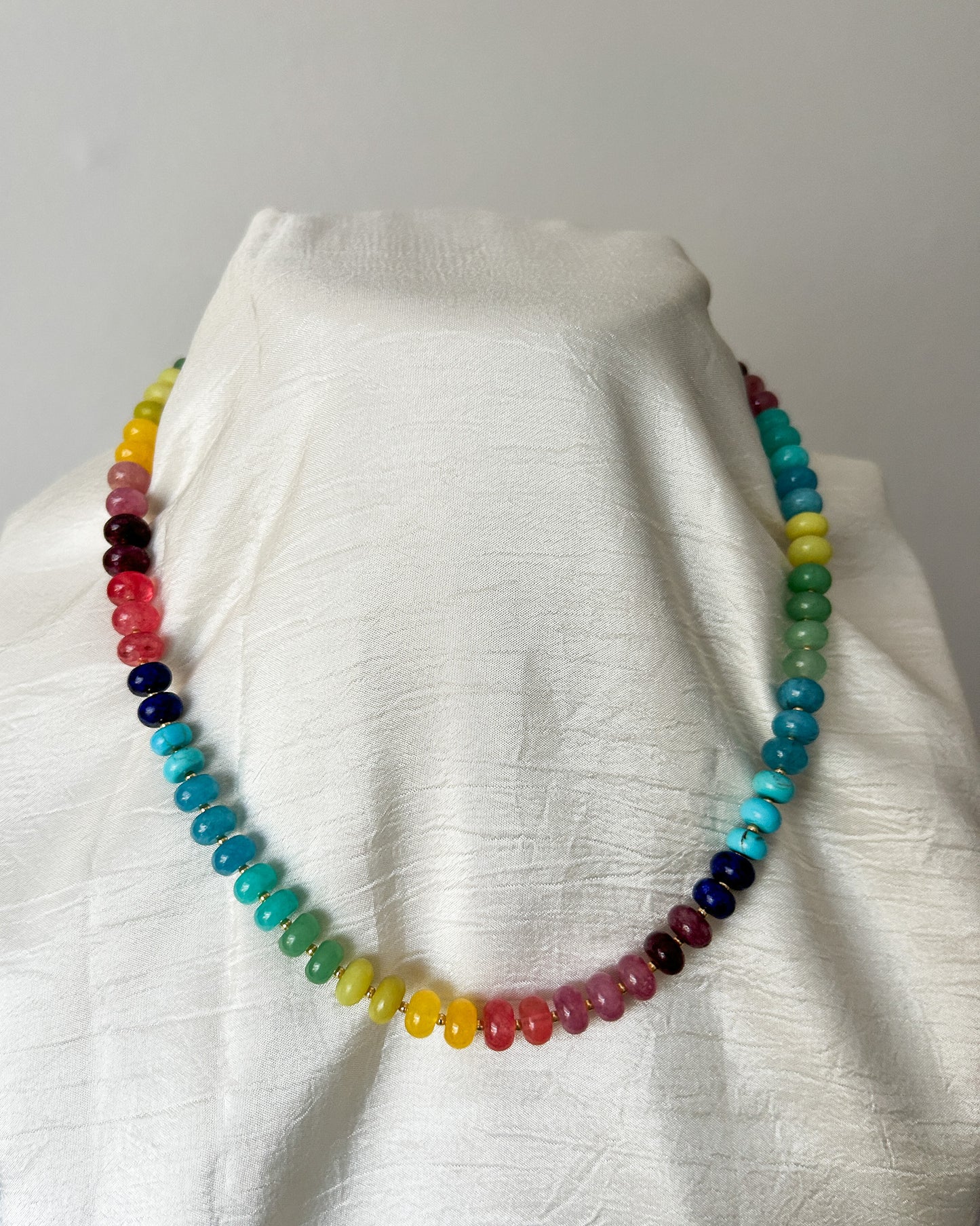 Bright & Joyful Colorful Necklaces | Rondelle Beads | Candy Style |  Stacking Jewelry | Layering Necklace | Giftable | Gifts for Her