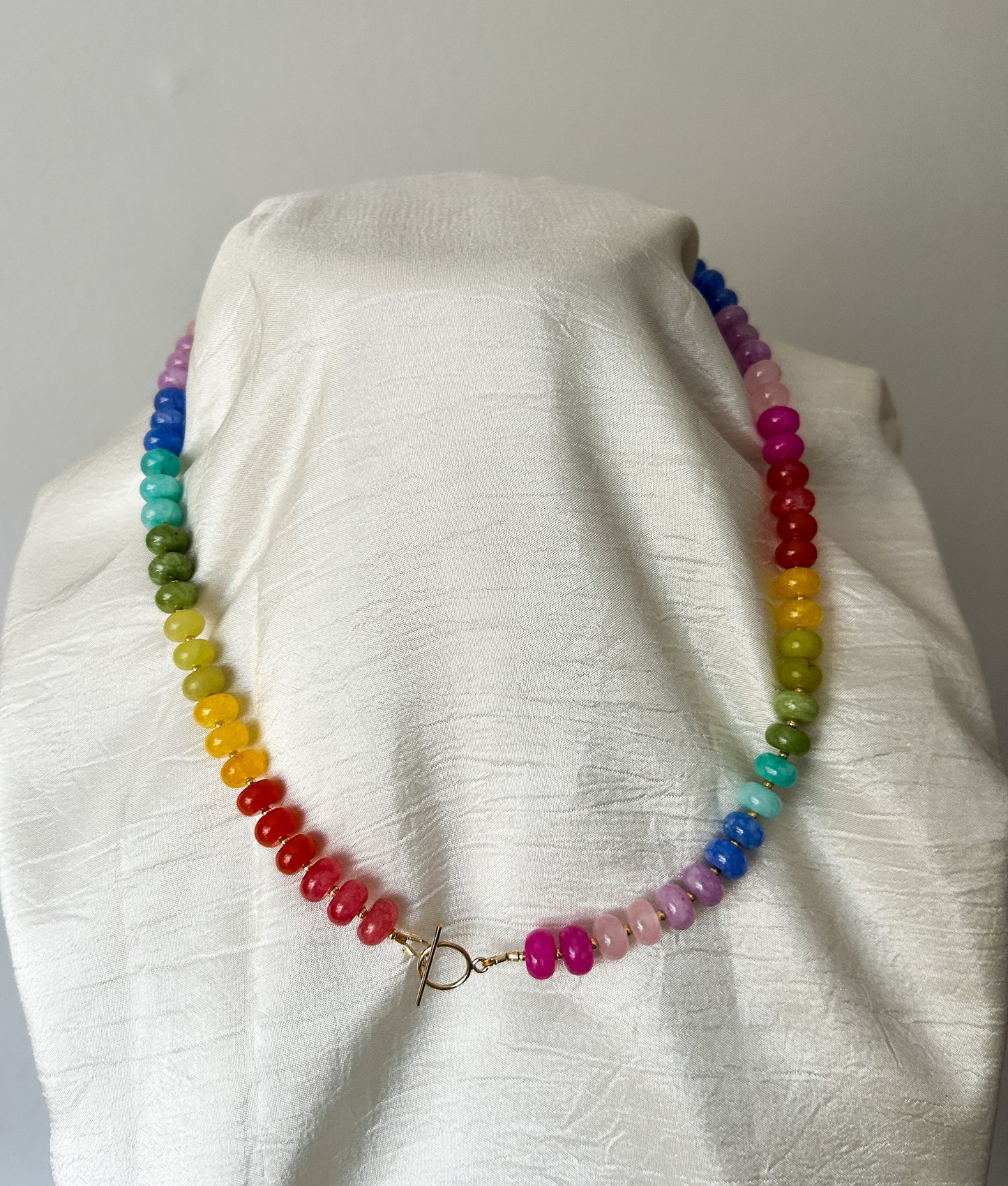 Bright & Joyful Colorful Necklaces | Rondelle Beads | Candy Style |  Stacking Jewelry | Layering Necklace | Giftable | Gifts for Her