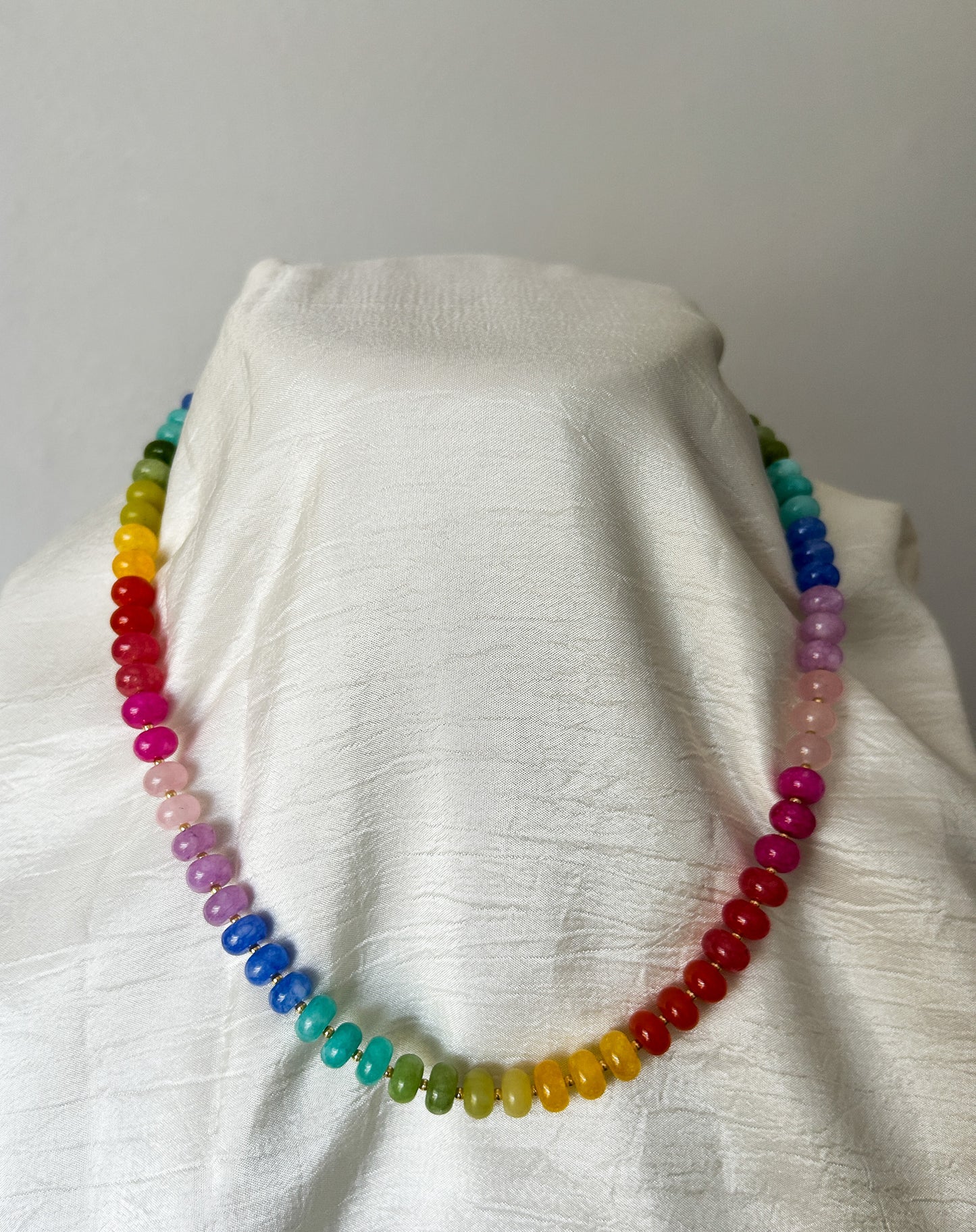 Bright & Joyful Colorful Necklaces | Rondelle Beads | Candy Style |  Stacking Jewelry | Layering Necklace | Giftable | Gifts for Her