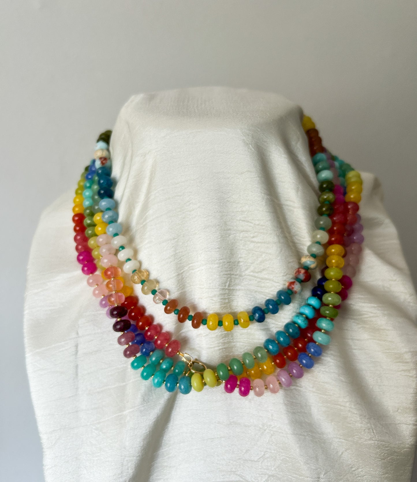 Bright & Joyful Colorful Necklaces | Rondelle Beads | Candy Style |  Stacking Jewelry | Layering Necklace | Giftable | Gifts for Her