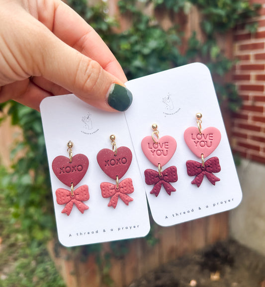 Conversation Hearts with Cute Bows