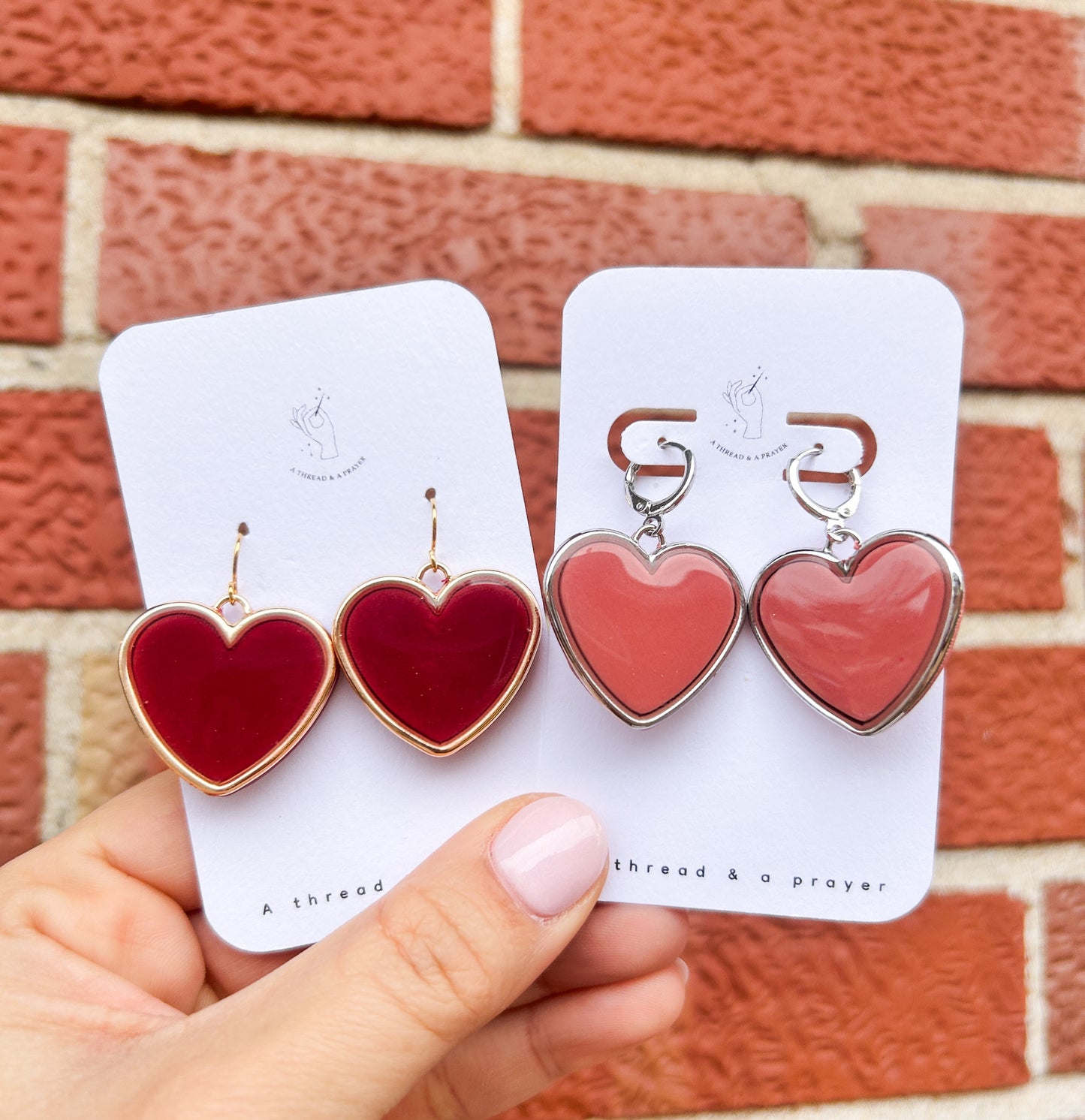 Shiny Hearts Valentine's Day Earrings