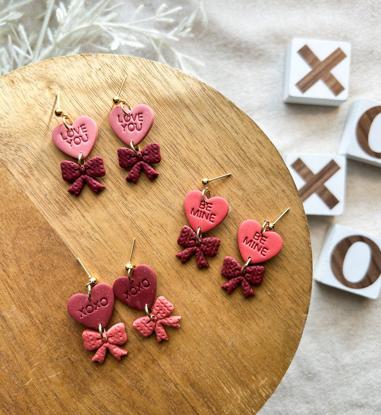 Conversation Hearts with Cute Bows