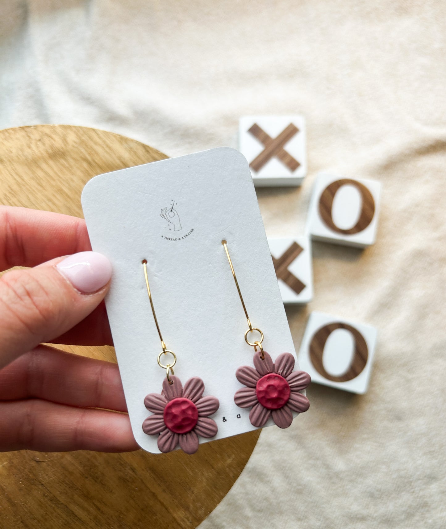 Spring Florals - Small Flower Clay Earrings