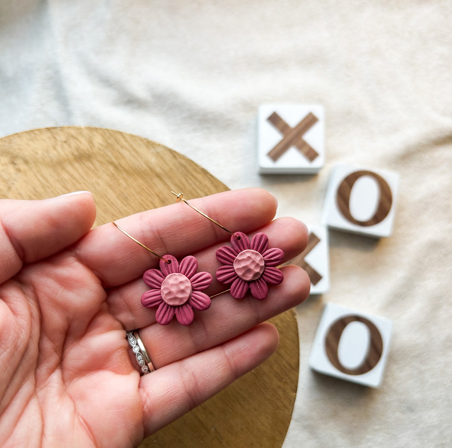 Spring Florals - Small Flower Clay Earrings