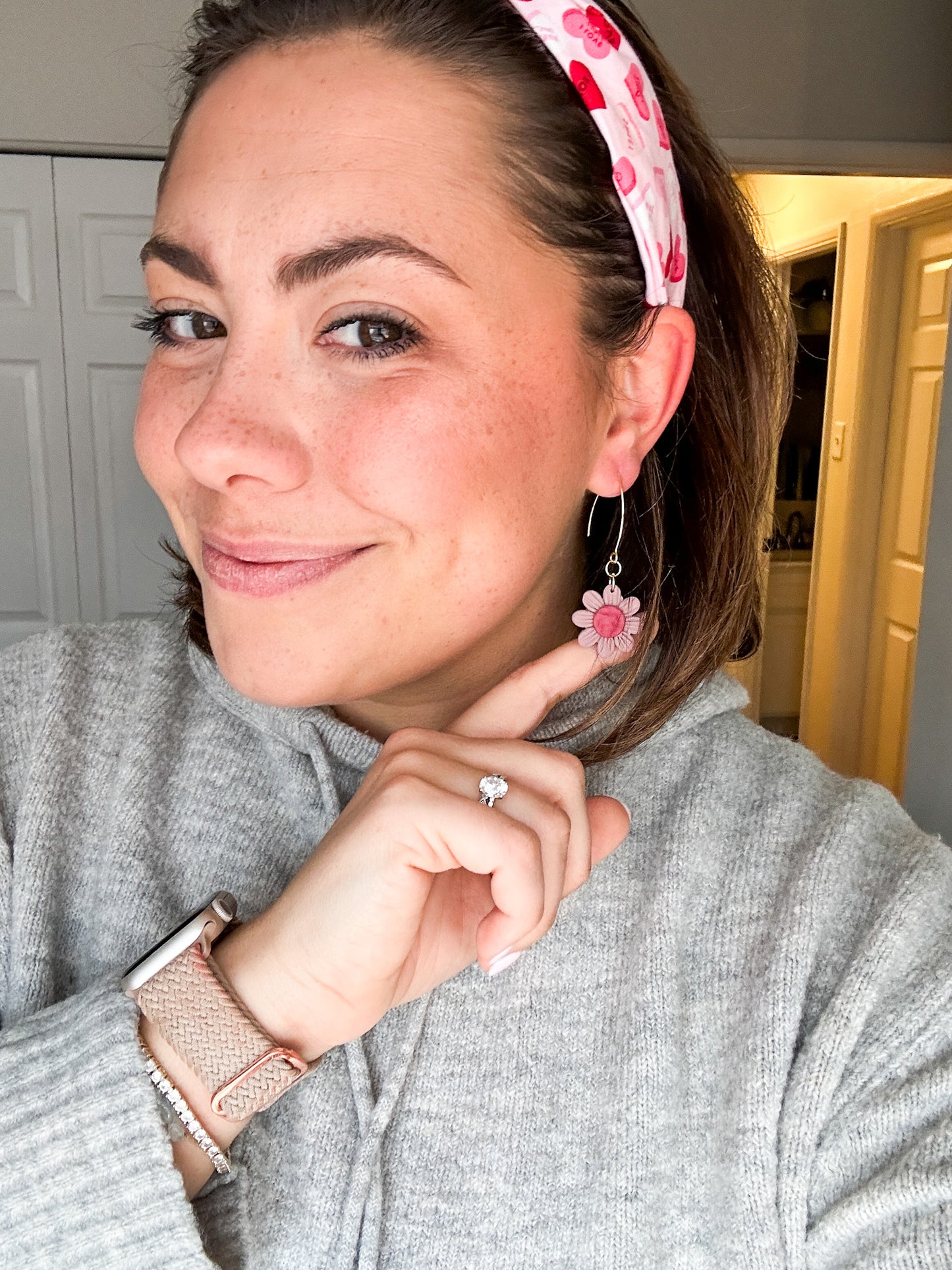 Spring Florals - Small Flower Clay Earrings