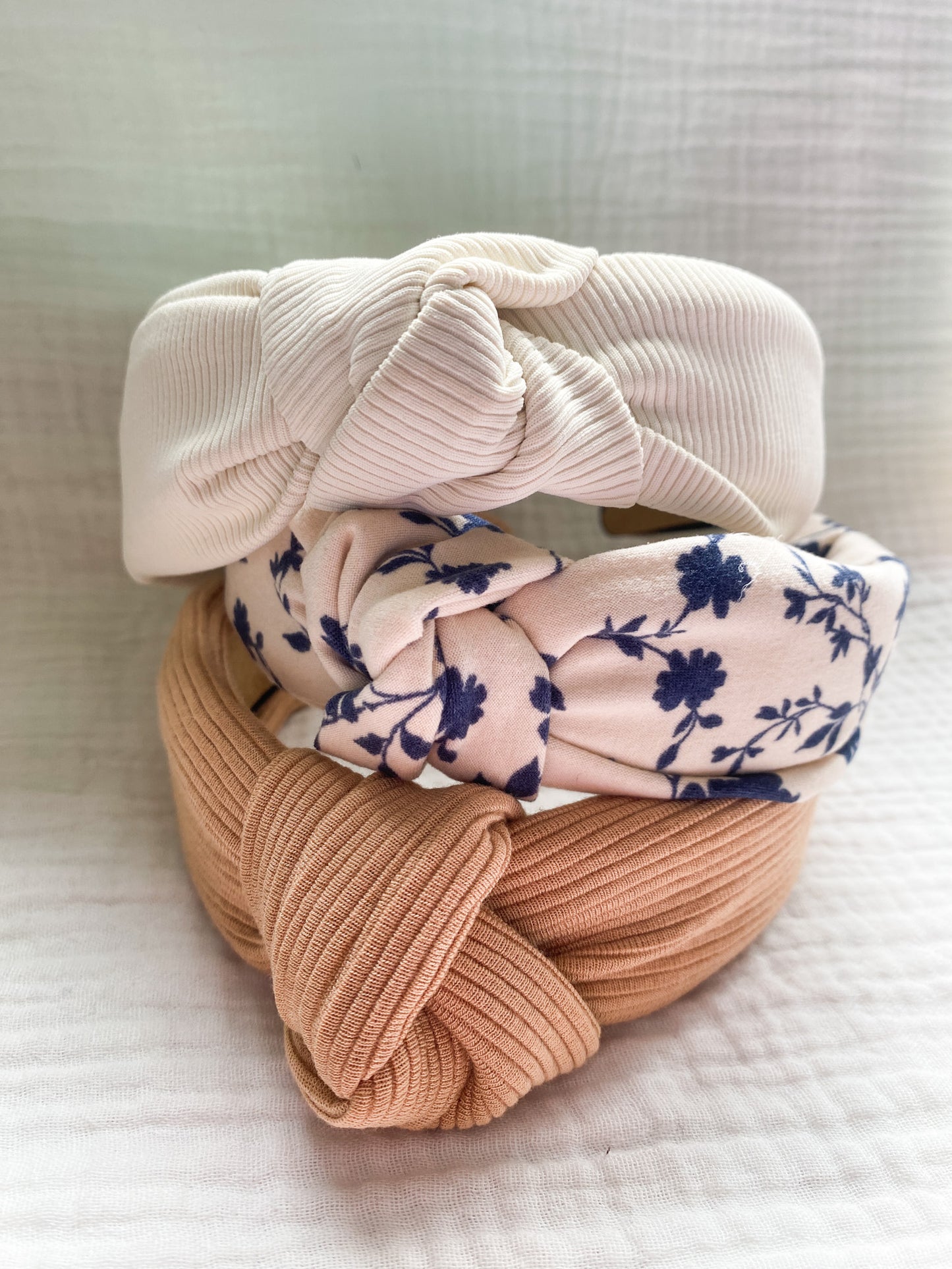 Boho Neutrals Spring Top Knot Headband | Cute Fabric Headband | Everyday Wear | Comfy Headbands