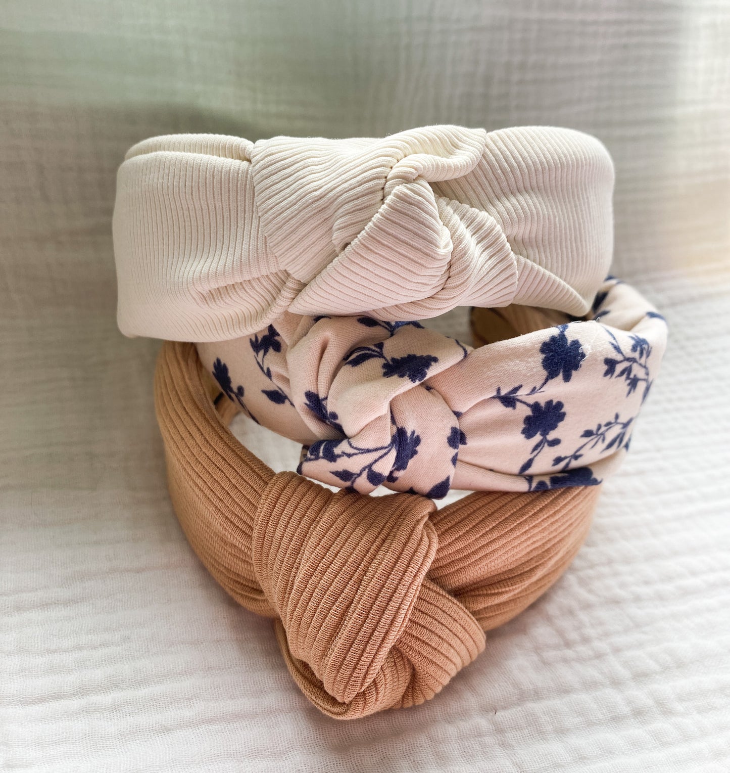 Boho Neutrals Spring Top Knot Headband | Cute Fabric Headband | Everyday Wear | Comfy Headbands