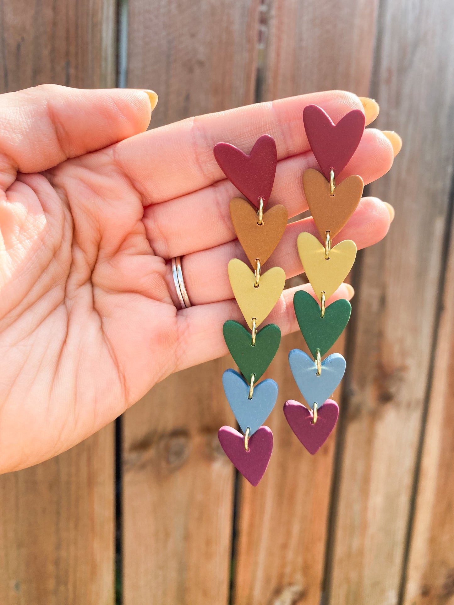 Celebrate Love Pride Heart Earrings | Pride Month | Rainbow Earrings | Rainbow Colors | Heart Earrings