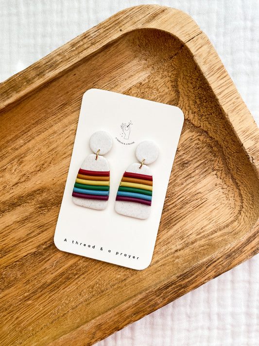 Pride Month Rainbow Style Earrings | Pride Earrings | Celebrate Pride | Dainty Earrings | Queer Style | Fun and Cute Multi Colored Earrings