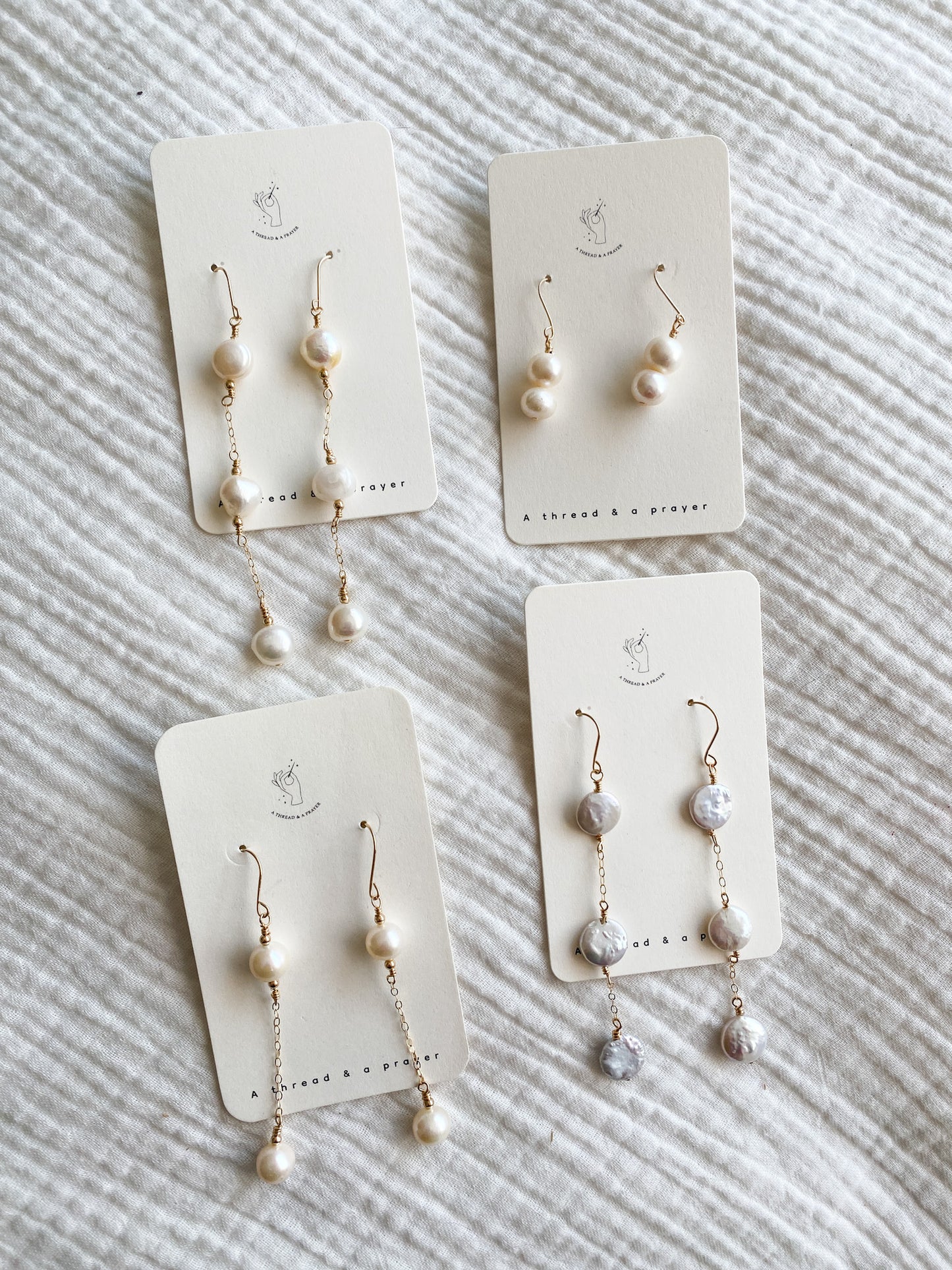 Summer Pearl Sets | Dangle Pearl Earrings | Freshwater Pearls | Gold Fill Earrings | Dainty Earrings