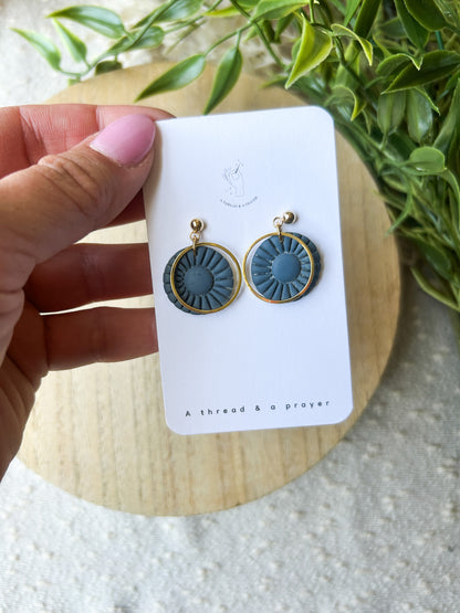 Dainty Embossed Clay Earrings - Elevated Stud Styles