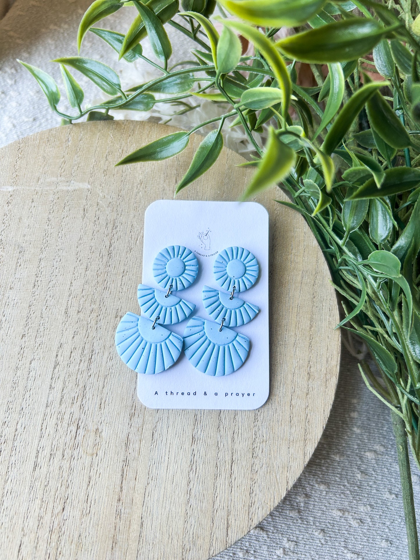 Make a Statement Boho Embossed Clay Earrings | Neutral Earrings | Summer Styles