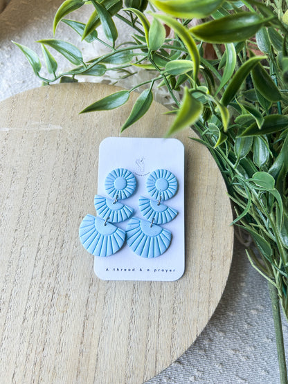 Make a Statement Boho Embossed Clay Earrings | Neutral Earrings | Summer Styles