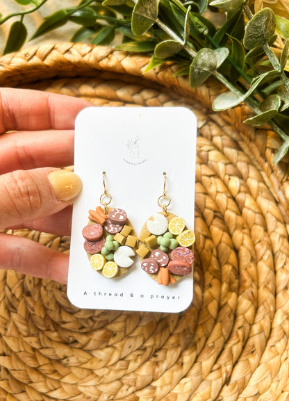 Mini Charcuterie Earrings | Girl Dinner Earrings | Wine Club | Book Club | Foodie Earrings