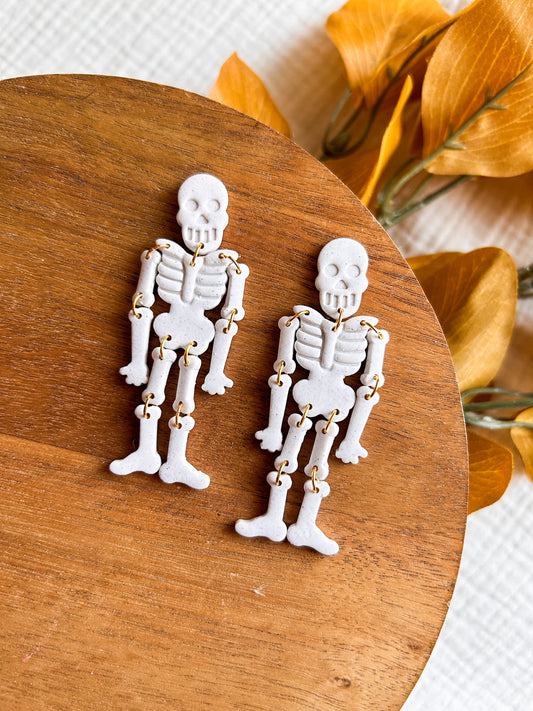 Dancing Skeletons Sparkle Earrings | Halloween Earrings | Spooky | Bold Earrings | Lightweight