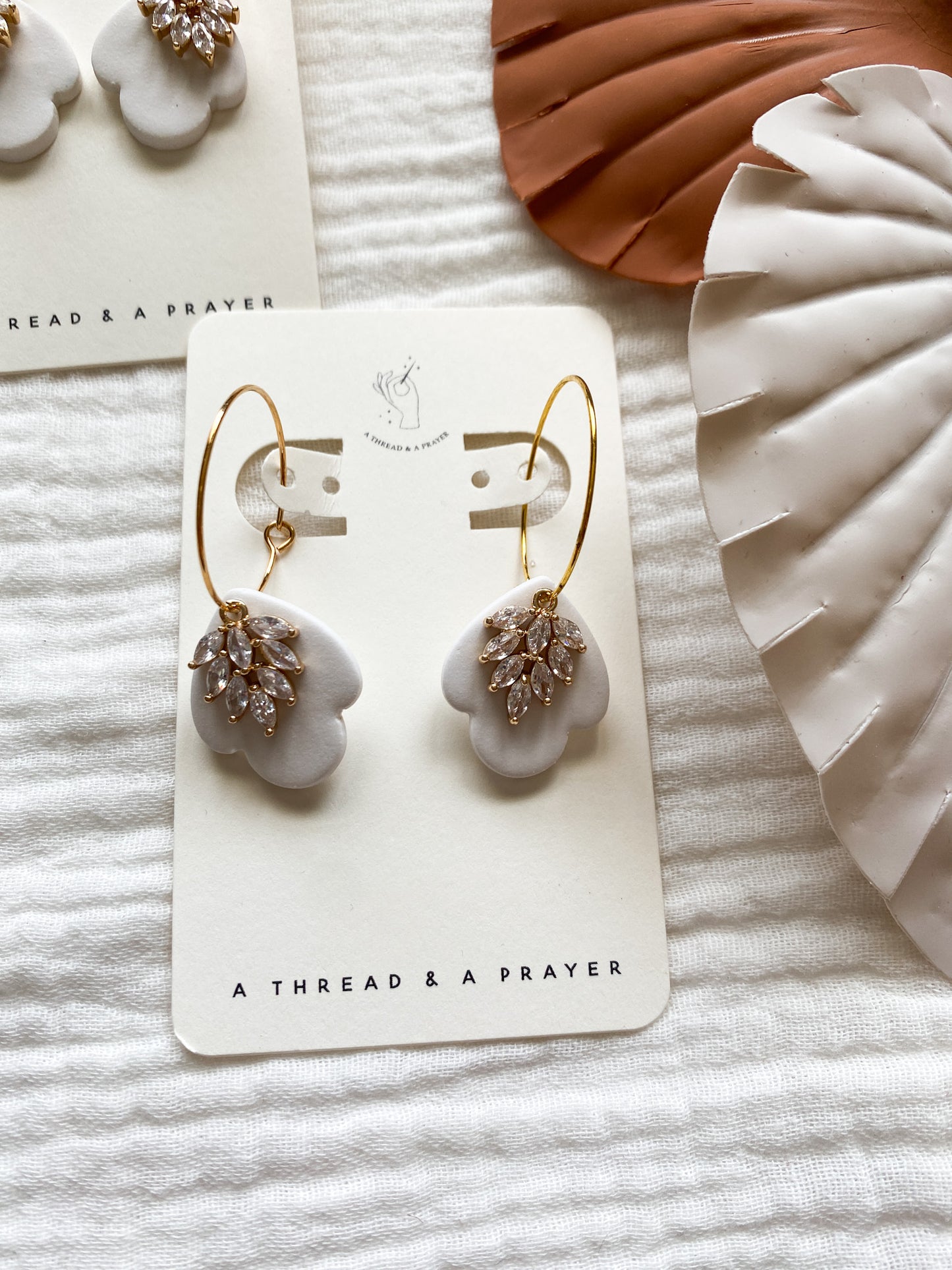 Dainty Bridal Style Earrings | Gold Accents | Bride to Be | Lightweight