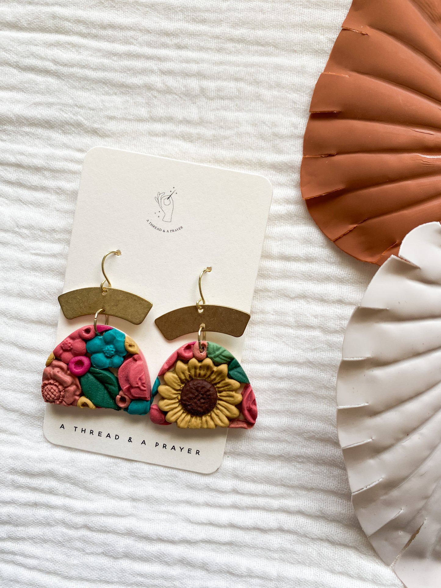 Set 1 | Flower Garden Earrings | Dangle Clay Earrings