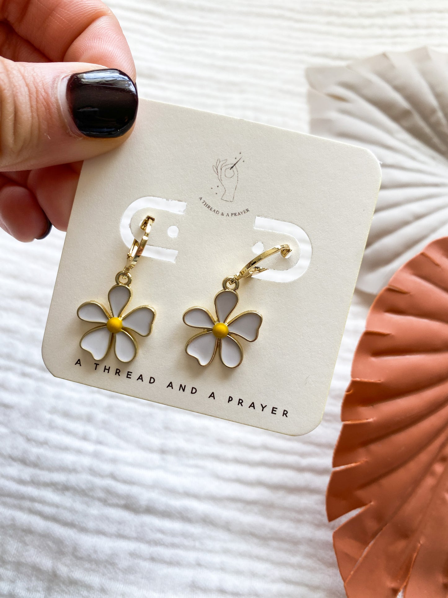 Dainty Huggie Style Earrings | Bee Earrings | Flower Earrings | Daisy Earrings