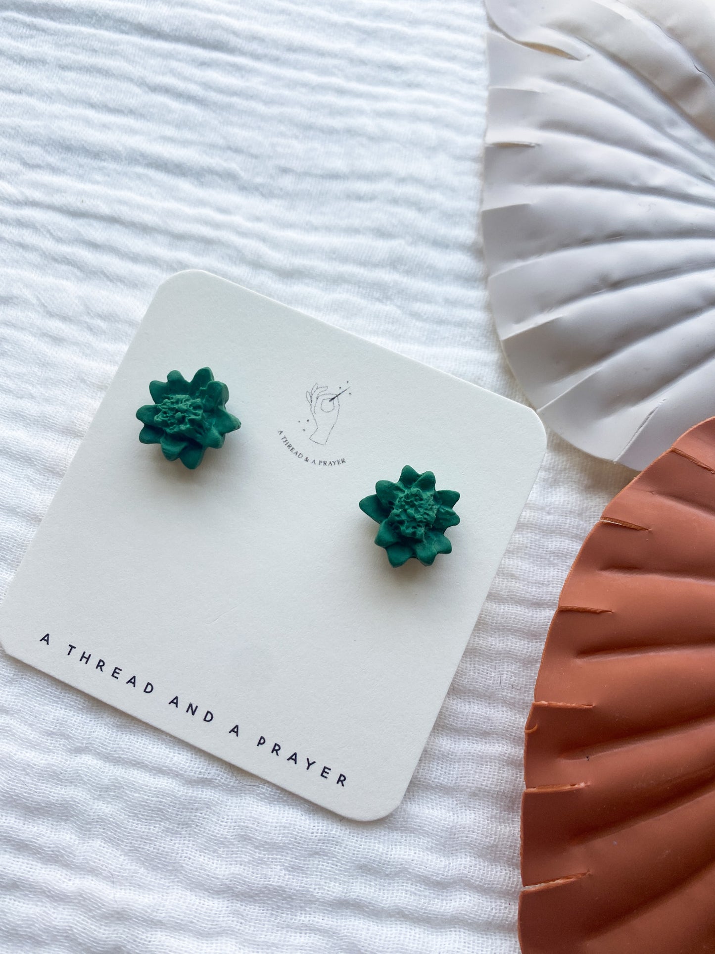 Succulent Style Dainty Earring Studs