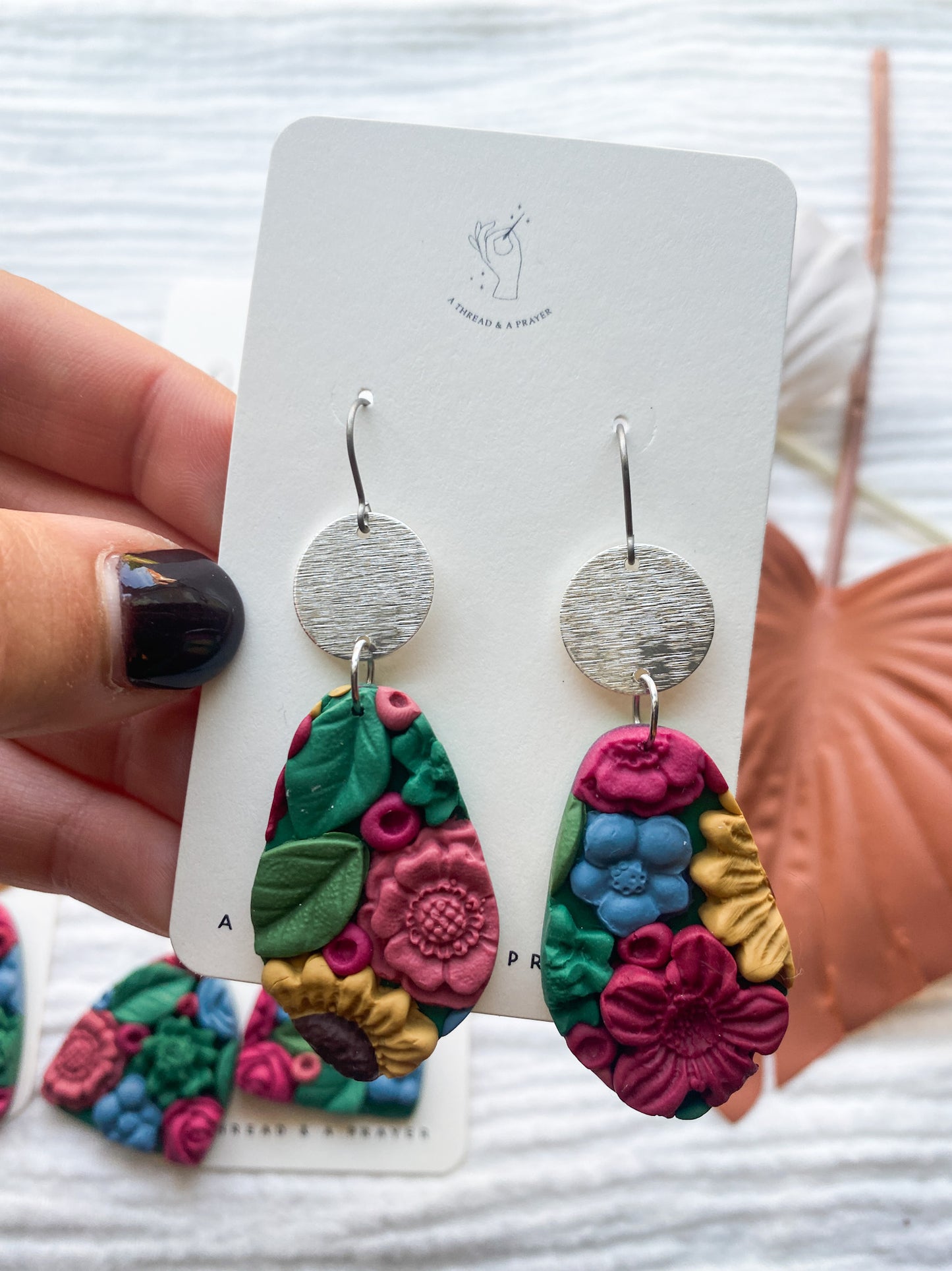 Set 3 | Flower Garden Earrings | Dangle Clay Earrings