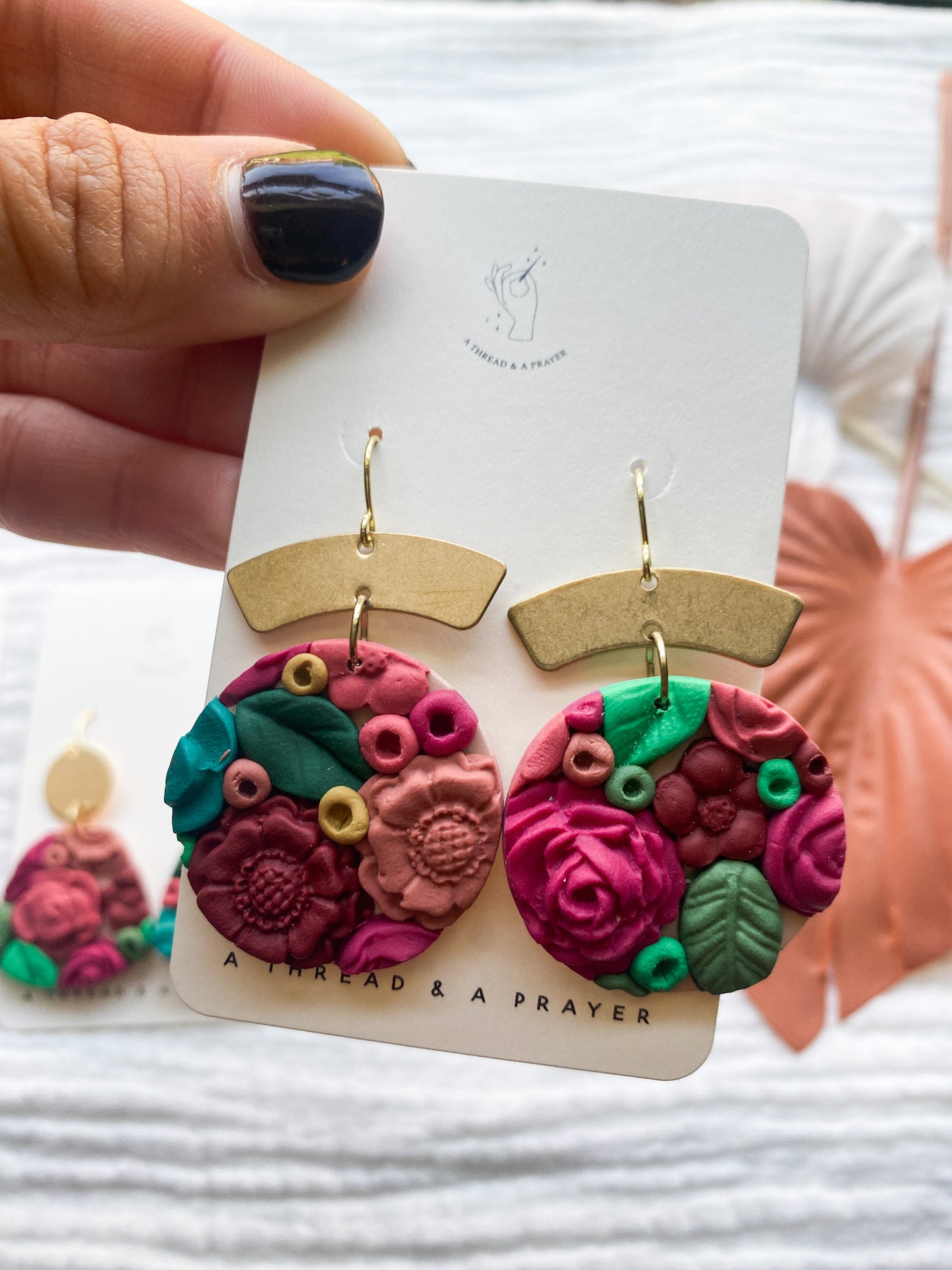 Set 2 | Flower Garden Earrings | Dangle Clay Earrings