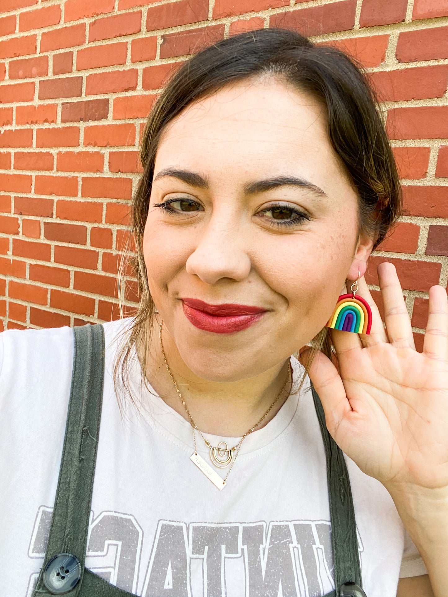 Rainbow Pride Clay Earrings