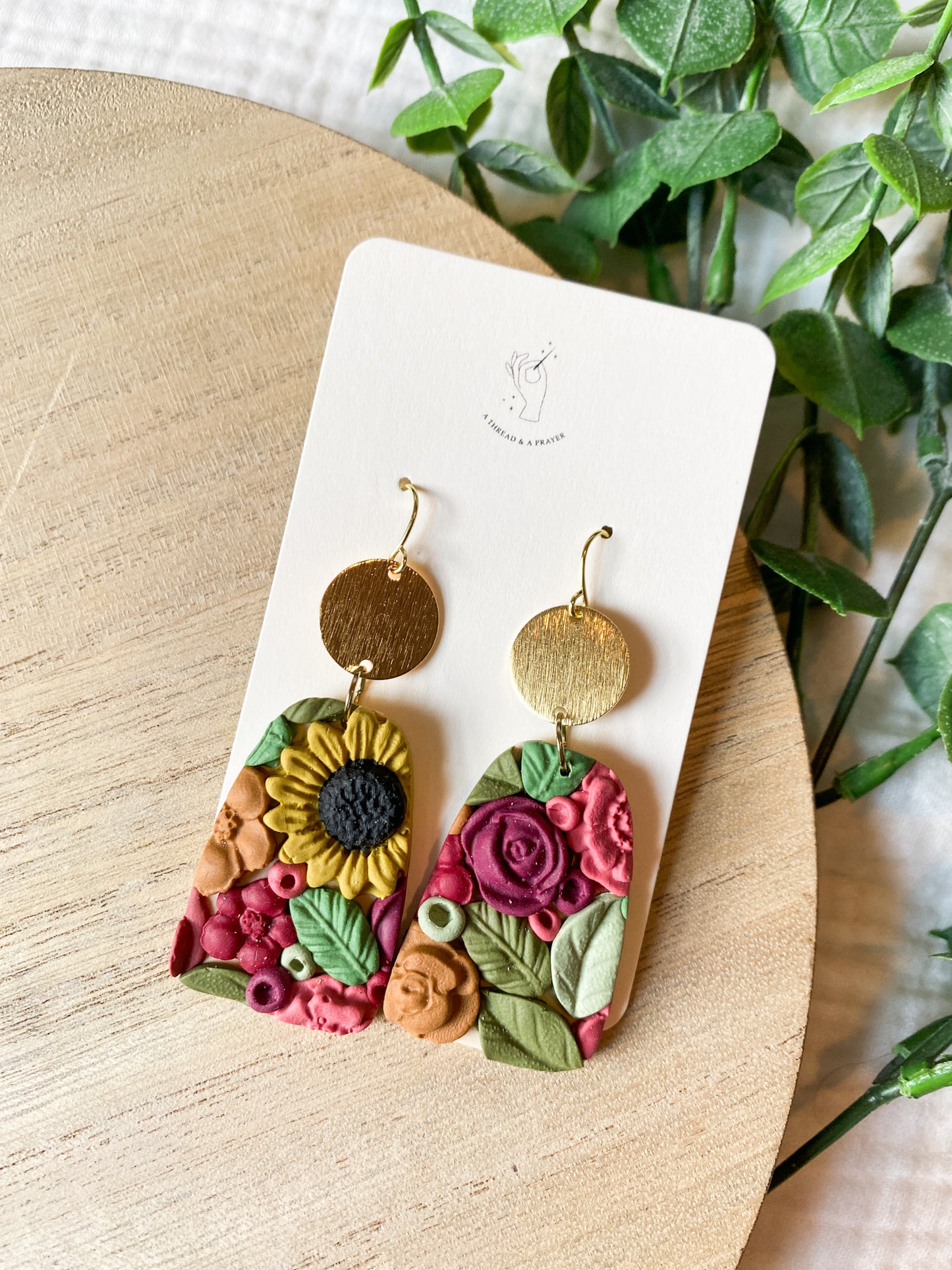 Summer Garden 2 | Flower Garden Earrings | Dangle Clay Earrings