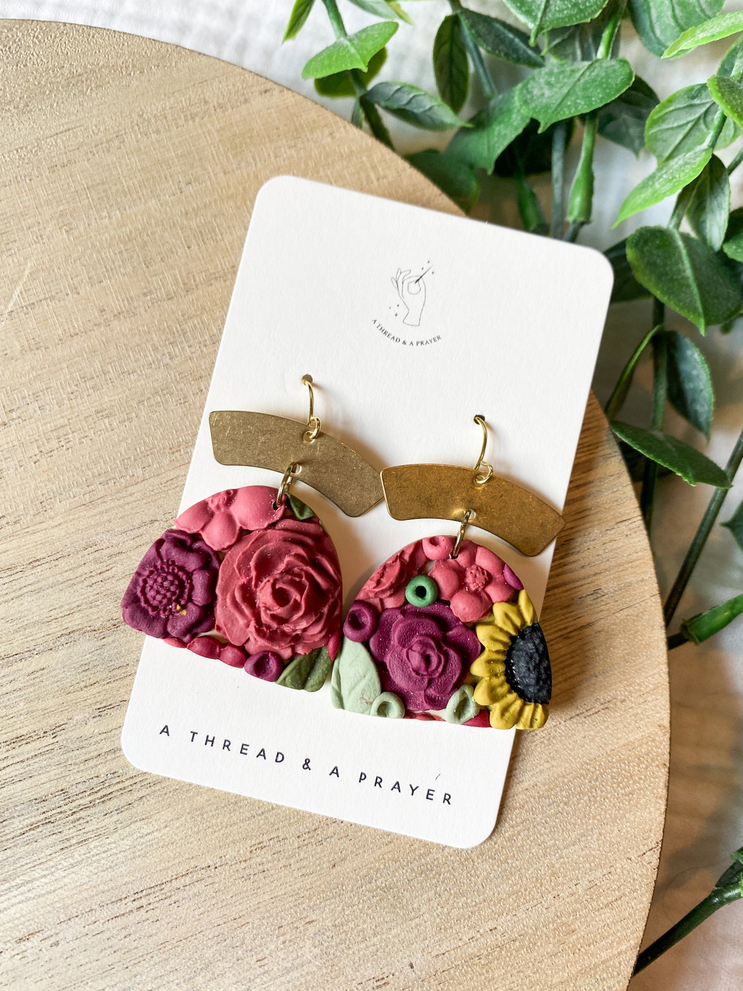 Summer Garden 2 | Flower Garden Earrings | Dangle Clay Earrings