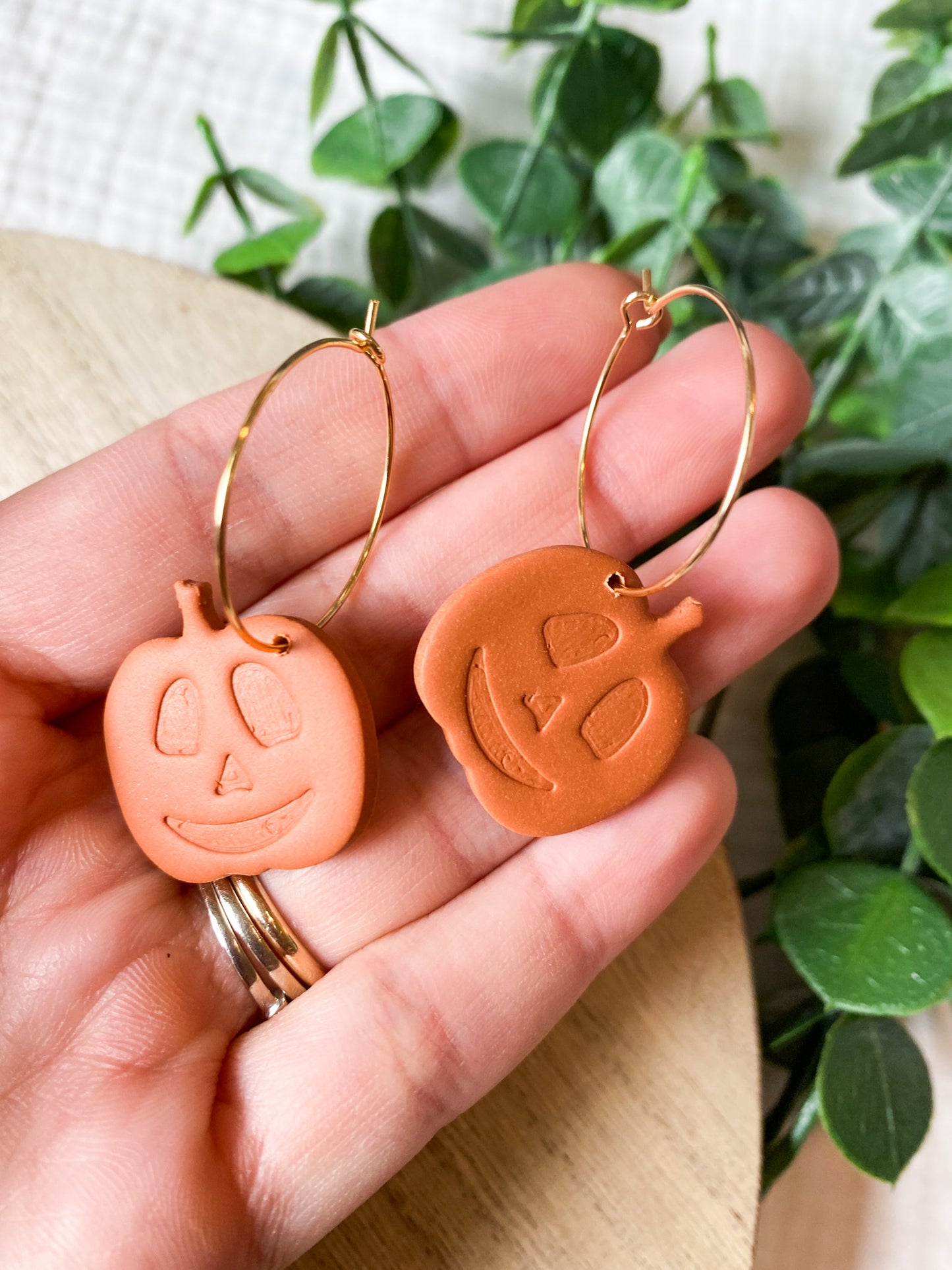 Pumpkin Jack O' Lanterns | Halloween Earrings | Hoops | Dainty Earrings | Lightweight