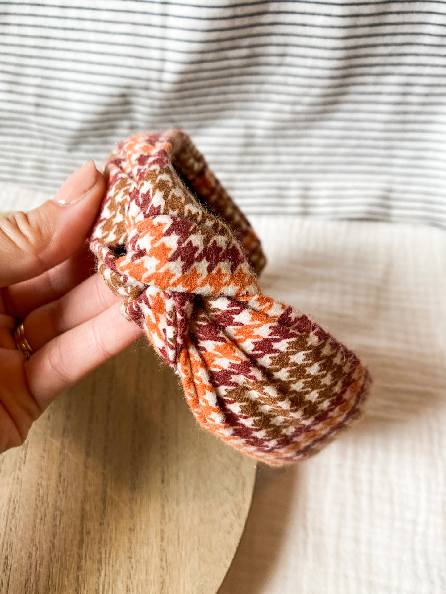 Fall Seasonal Top Knot and Scrunchy Style Headband | Handmade | 100% Cotton