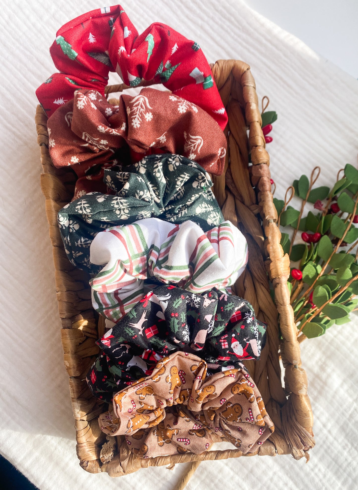 Adorable Christmas and Winter Scrunchies | Handmade Scrunchies | 100% Cotton | Cute Scrunchies | Hair Ties