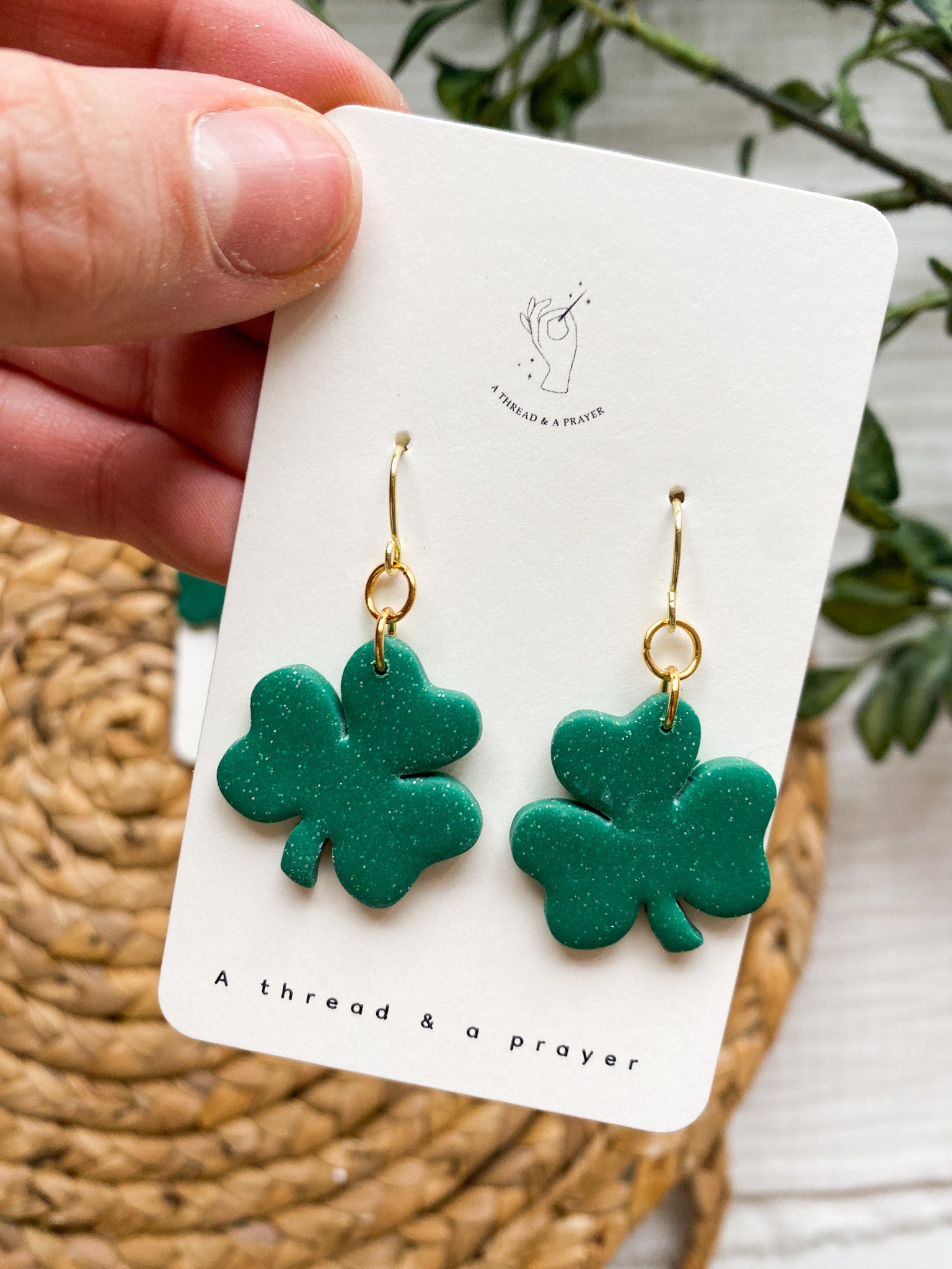 St Patrick’s Day cork earrings, shamrock earrings, st patricks day  earrings, march earrings, st patty's day earrings, shamrock earrings