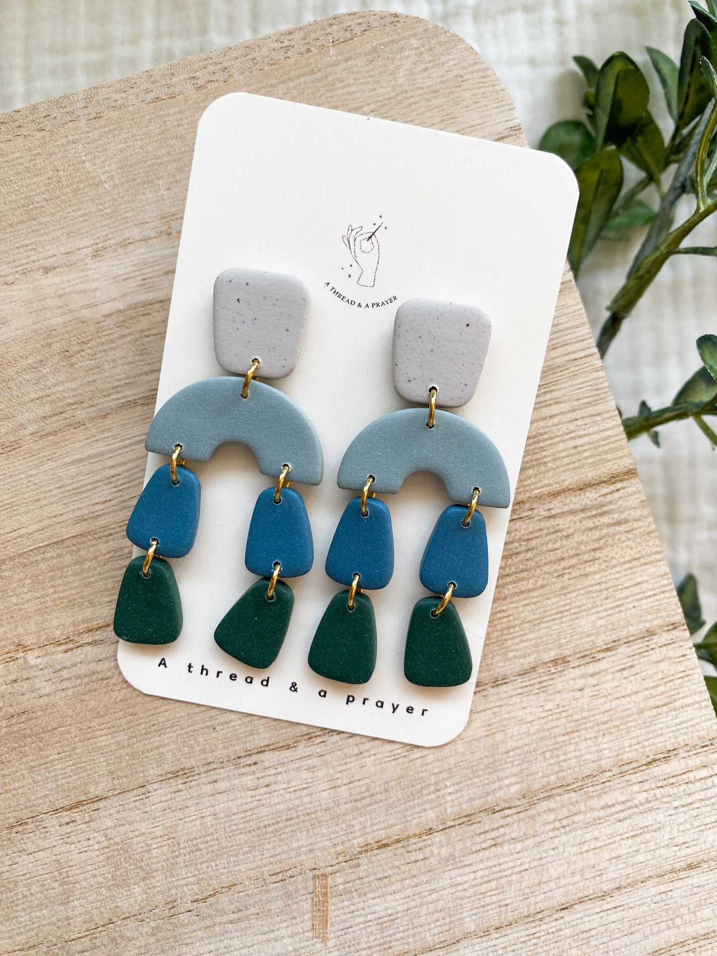 Spring Showstopper Dangle Clay Earrings | Shades of Blue | Easy Spring Style | Everyday Wear  | Basic Earrings