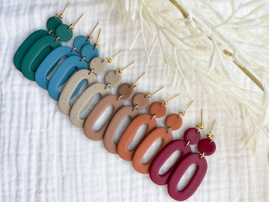 The Basics 2 | Cute Neutral Clay Earrings | Boho | Lightweight | Everyday Earrings | Earrings to wear everyday | Spring Color Earrings